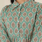 Kaajh Women's Green Printed Cotton Co-ord Set - Swadesiicart