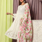Cheera Hot White Gotta Kurta Palazzo Set