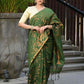 Beatitude Green Cotton Floral Jamdani Saree