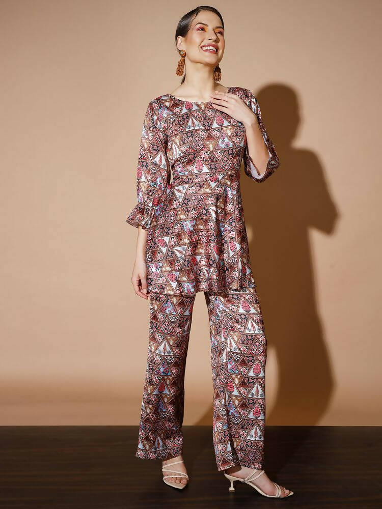 Myshka Women Multi Printed Co-Ords - Swadesiicart