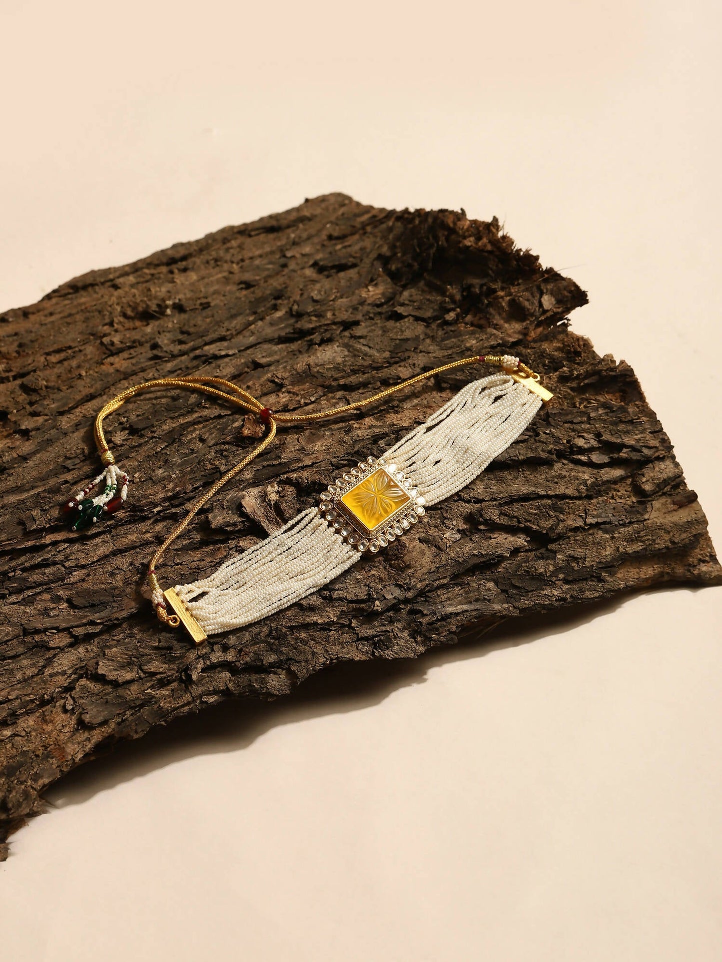 Women's Gold-Polished Necklace - Ruby Raang | Swadesiicart