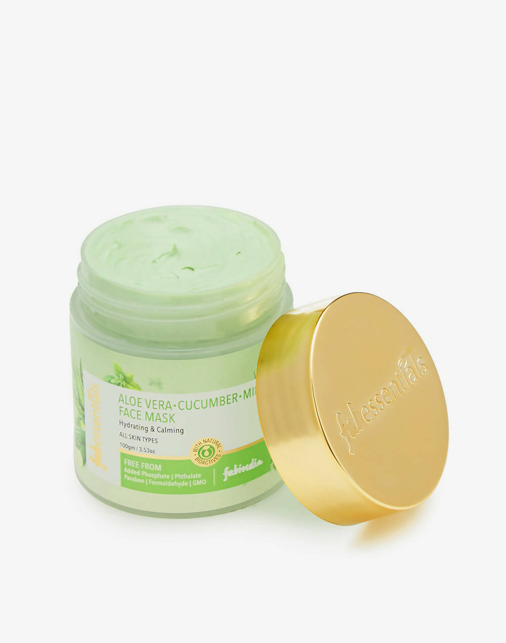 Fabessentials Aloe Vera Cucumber Mint Face Mask - Swadesiicart