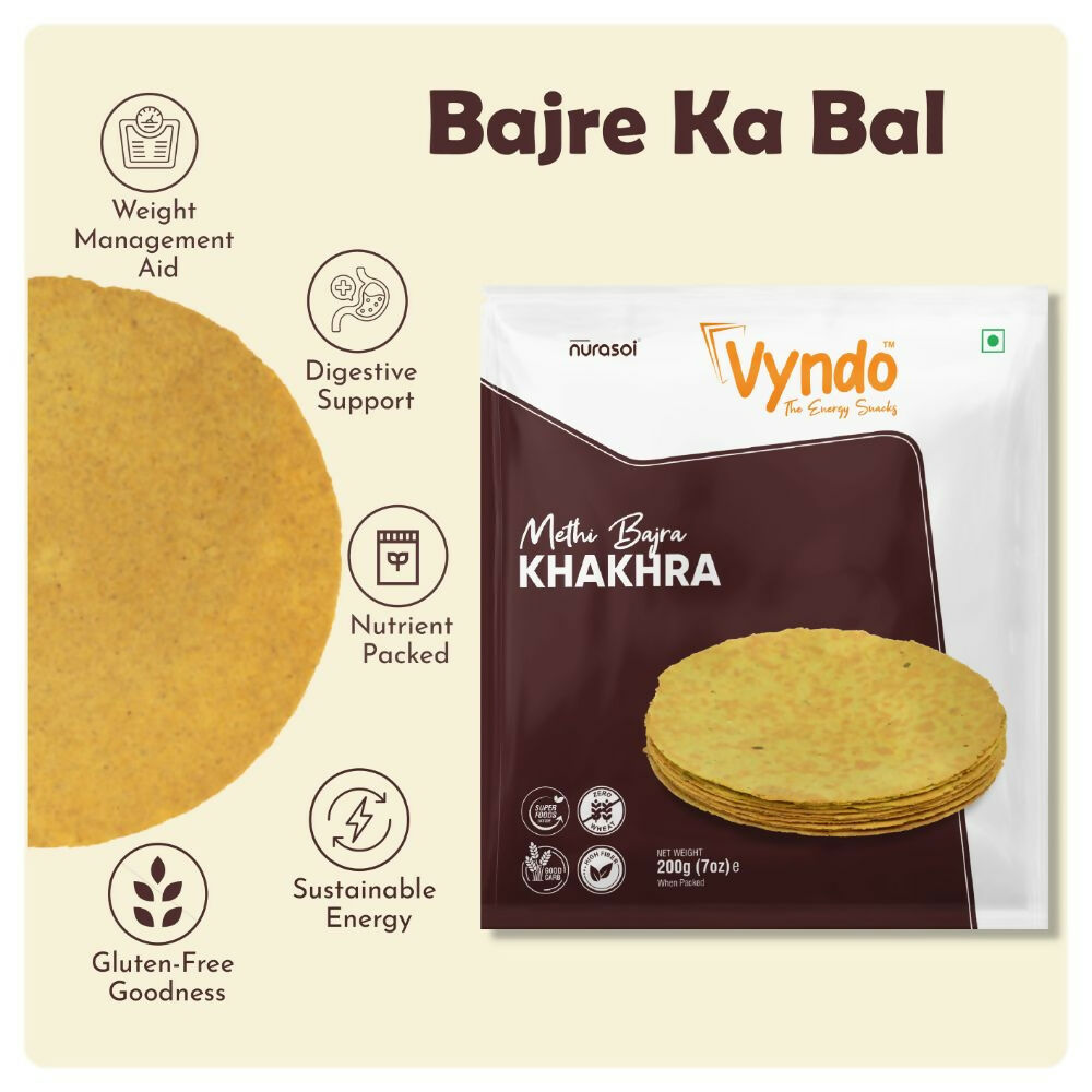 Vyndo Methi Bajra Khakhra - Swadesiicart