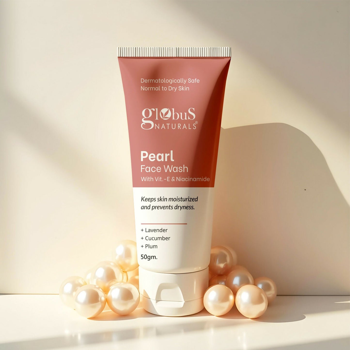 Globus Naturals Pearl Face Wash with Vitamin-E & Niacinamide | Swadesiicart