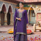 Anaita Purple Premium Embroidery Dhaga Sequin Work Ready Made Suit
