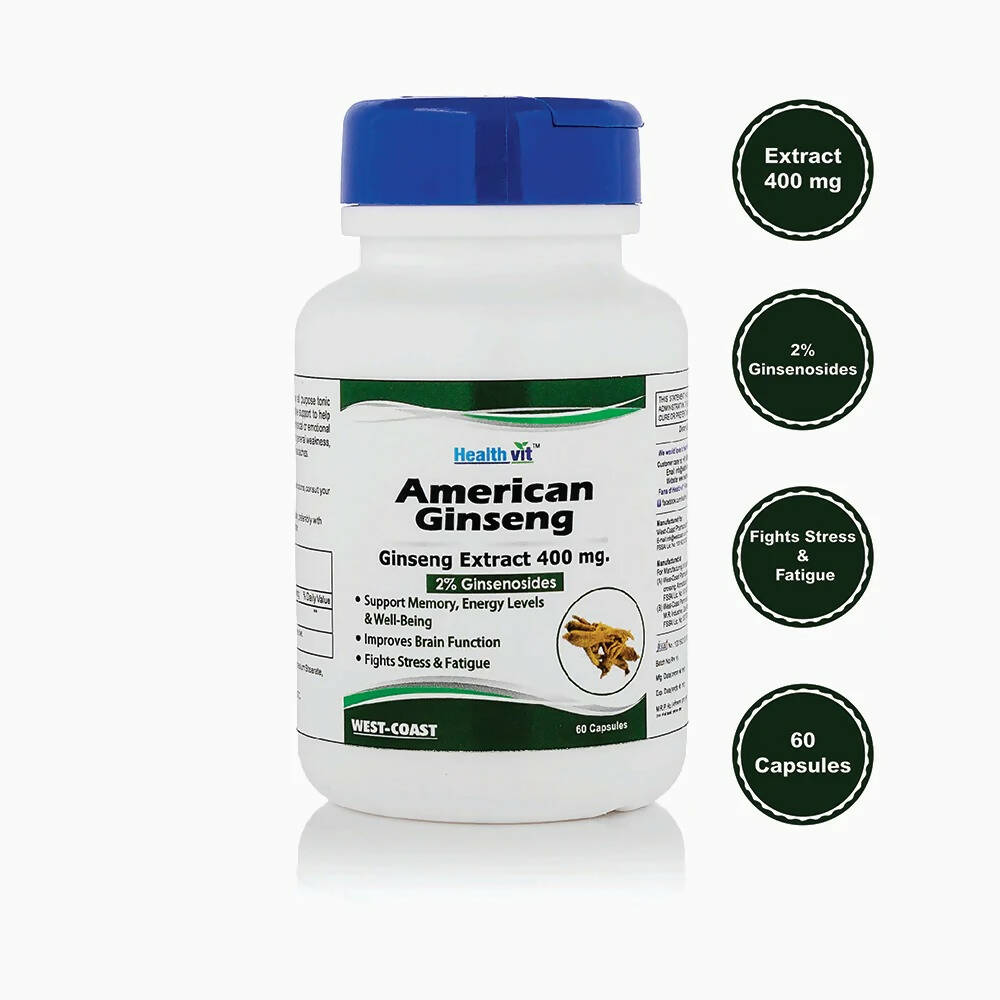 Healthvit American Ginseng Capsules - Swadesiicart