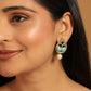 Nuyug 22K Gold Plated Black Paisley Earrings | Swadesiicart
