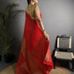 Joban Fashion Red Banarasi Soft Lichi Silk Checks & Woven Saree | Swadesiicart
