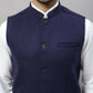 Even Apparels Pure Wool Nehru Jacket - Navy | Swadesiicart