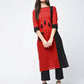 Aniyah Cotton Red Color Stylish Block Straight Kurta (AN-107K) - Swadesiicart