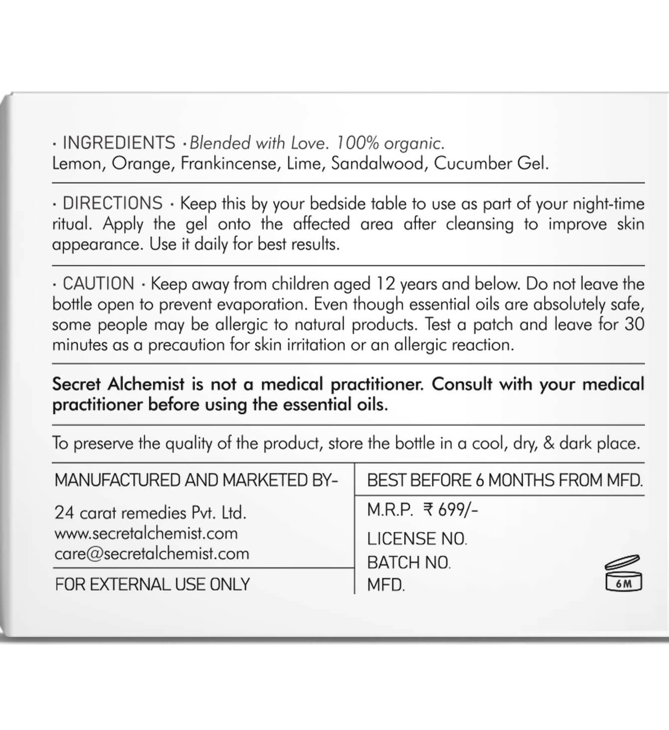 Secret Alchemist Glow Pigmentation Gel | Swadesiicart