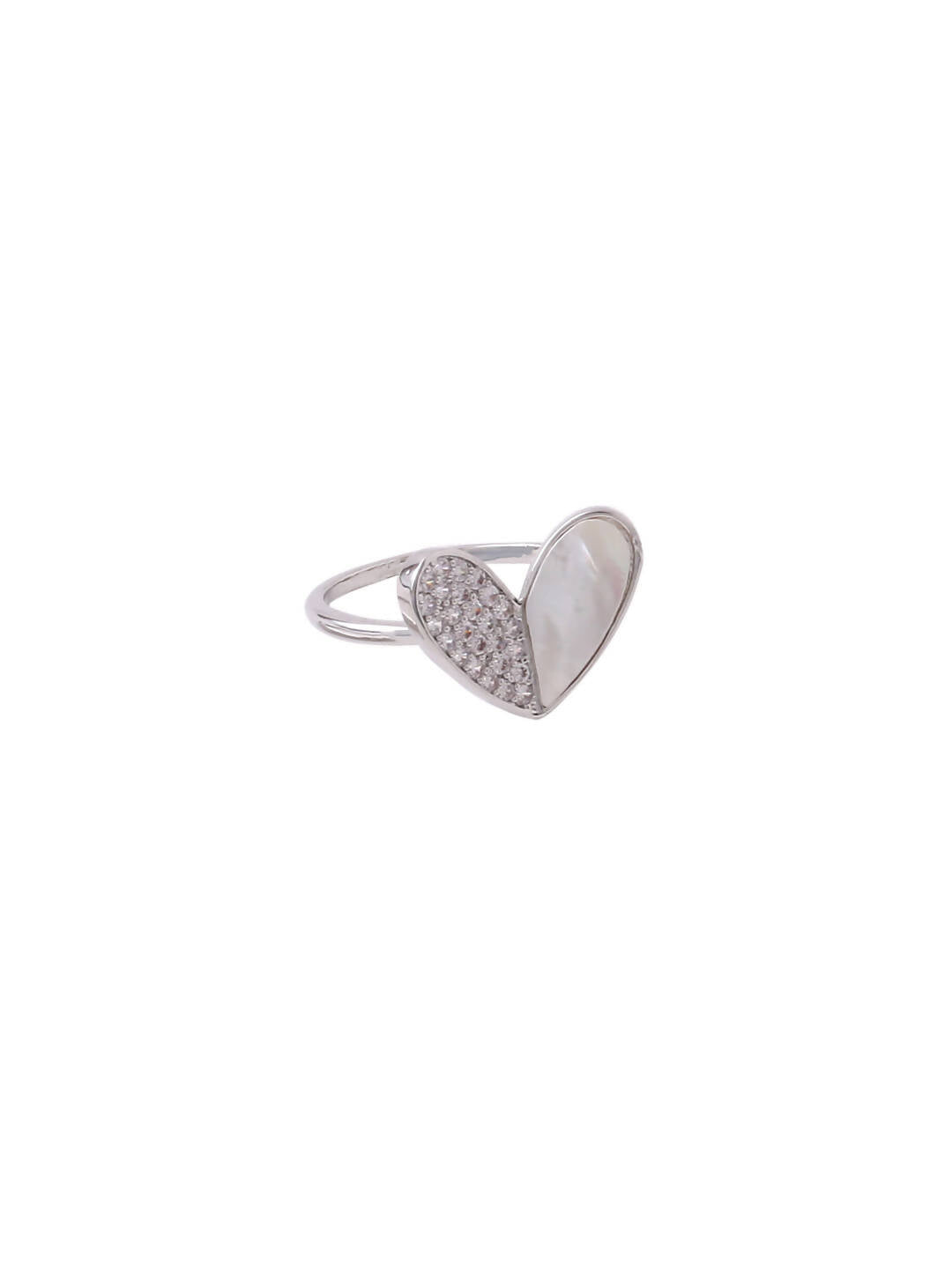 NVR Women's Stylish Latest Silver Plated Ring With Ad Stones | Swadesiicart