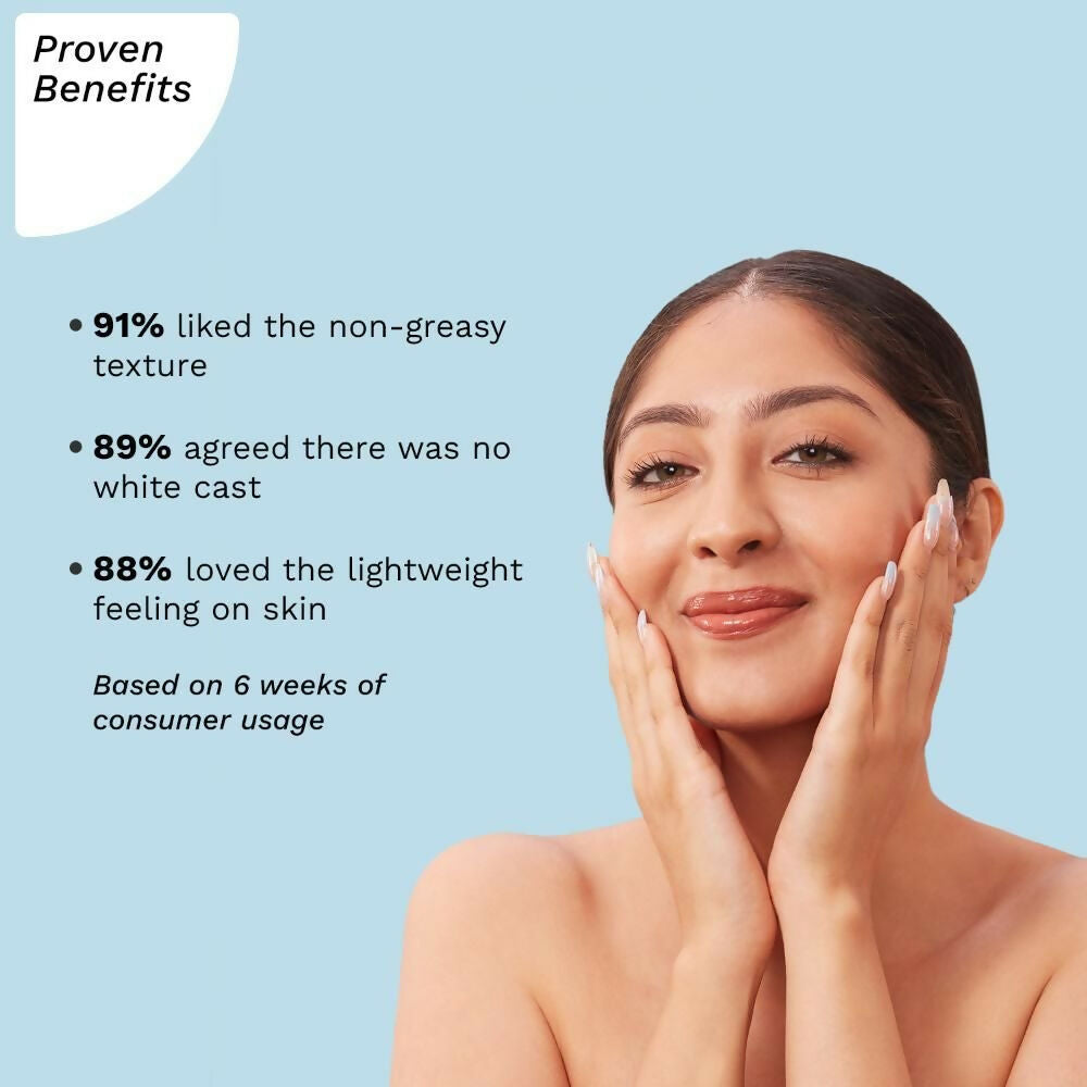 Pilgrim White Lotus Sunscreen Serum SPF 50 PA+++ - Swadesiicart
