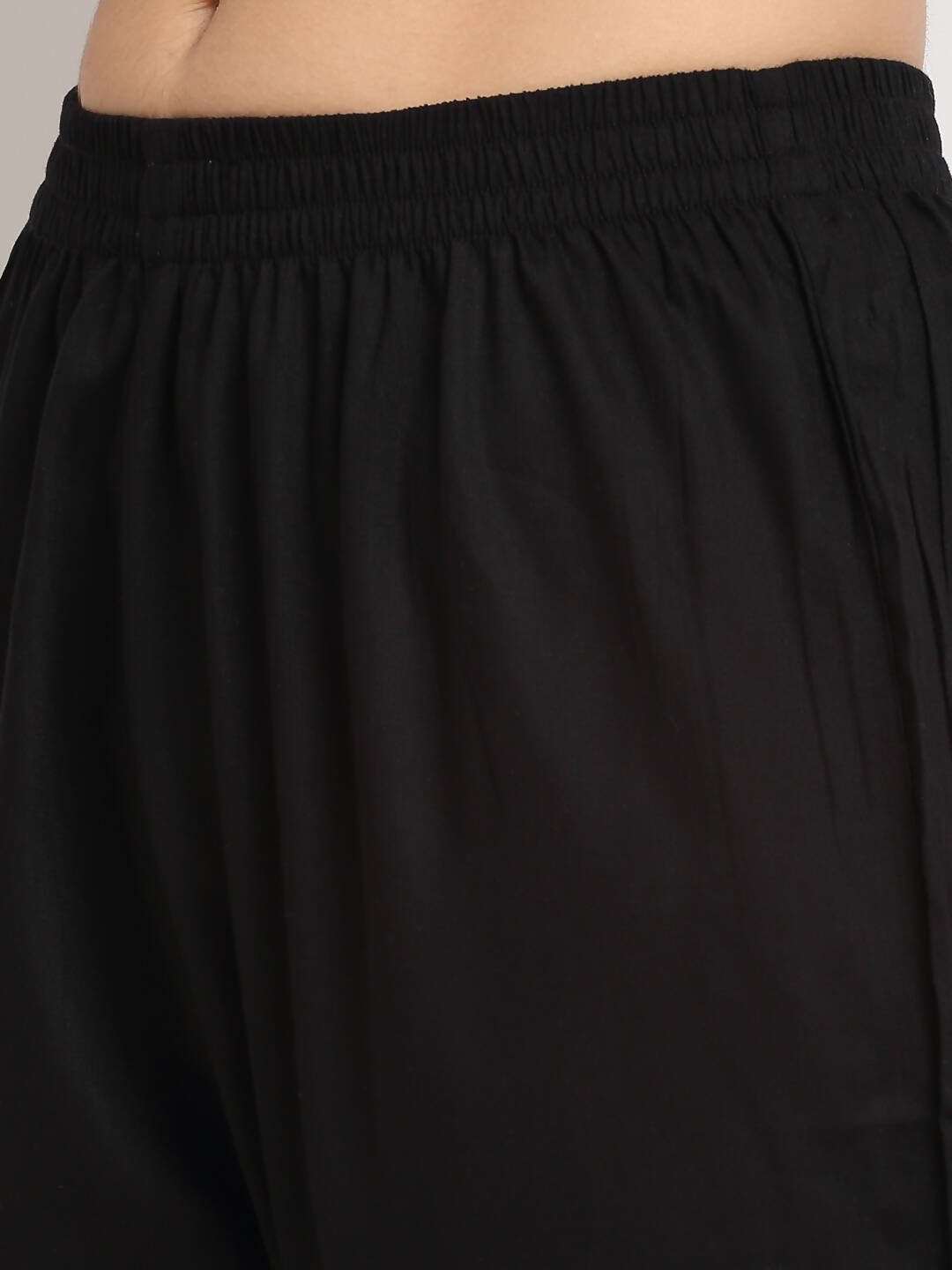 Rudra Bazaar Black Anarkali Kurti & Pyjamas With Duppata | Swadesiicart