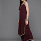 Ahalyaa Women Regular Kurta with Palazzos & With Dupatta - Brown Color | Swadesiicart