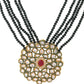 NVR Women Gold-Polished Kundan Studded Jewellery Set - Swadesiicart