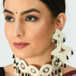 Mominos Fashion Johar Kamal Handicraft Gold/Off White Pearls Necklace with Earrings For Women - Swadesiicart