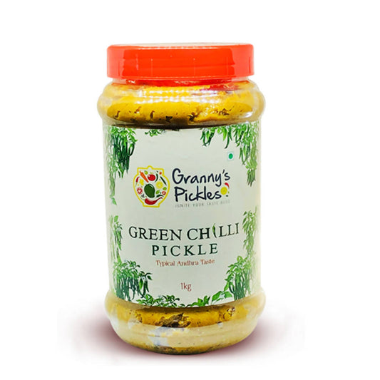 Granny's Pickles Green Chilli Pickle - Swadesiicart
