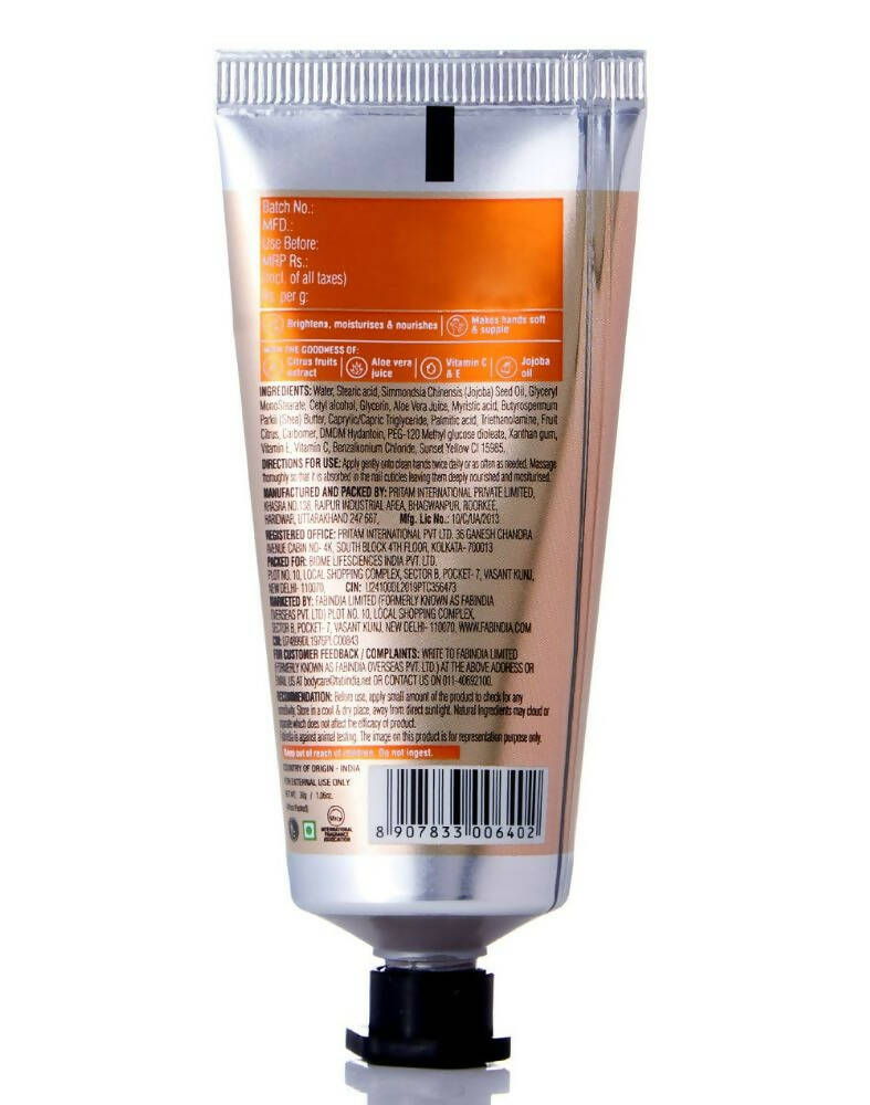 Fabessentials Vitamin C Citrus Fruits Hand Cream - Swadesiicart
