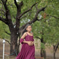 Aayaa Designer Embroidery Thread With Sequance Work Kids Lehenga Choli - Wine