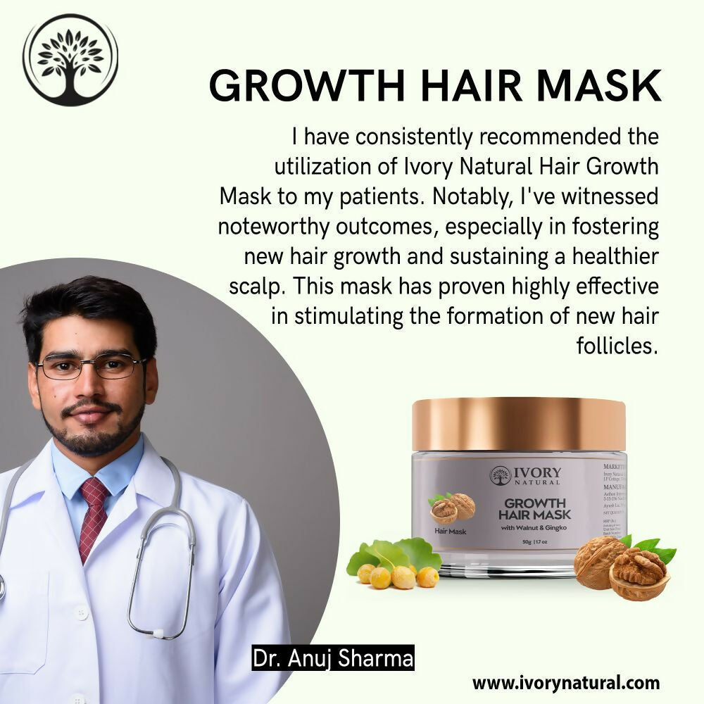 Ivory Natural Growth Hair Mask For Thicker Long And Healthier Hair | Swadesiicart