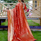 Partywear Designer Keshri Banarasi Silk Fancy Saree - Starwalk | Swadesiicart