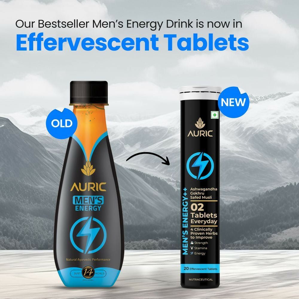 Auric Men's Energy++ Effervescent Tablets - Swadesiicart