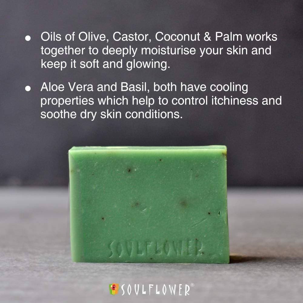 Soulflower Cool Aloe Vera Handmade Soap - Swadesiicart