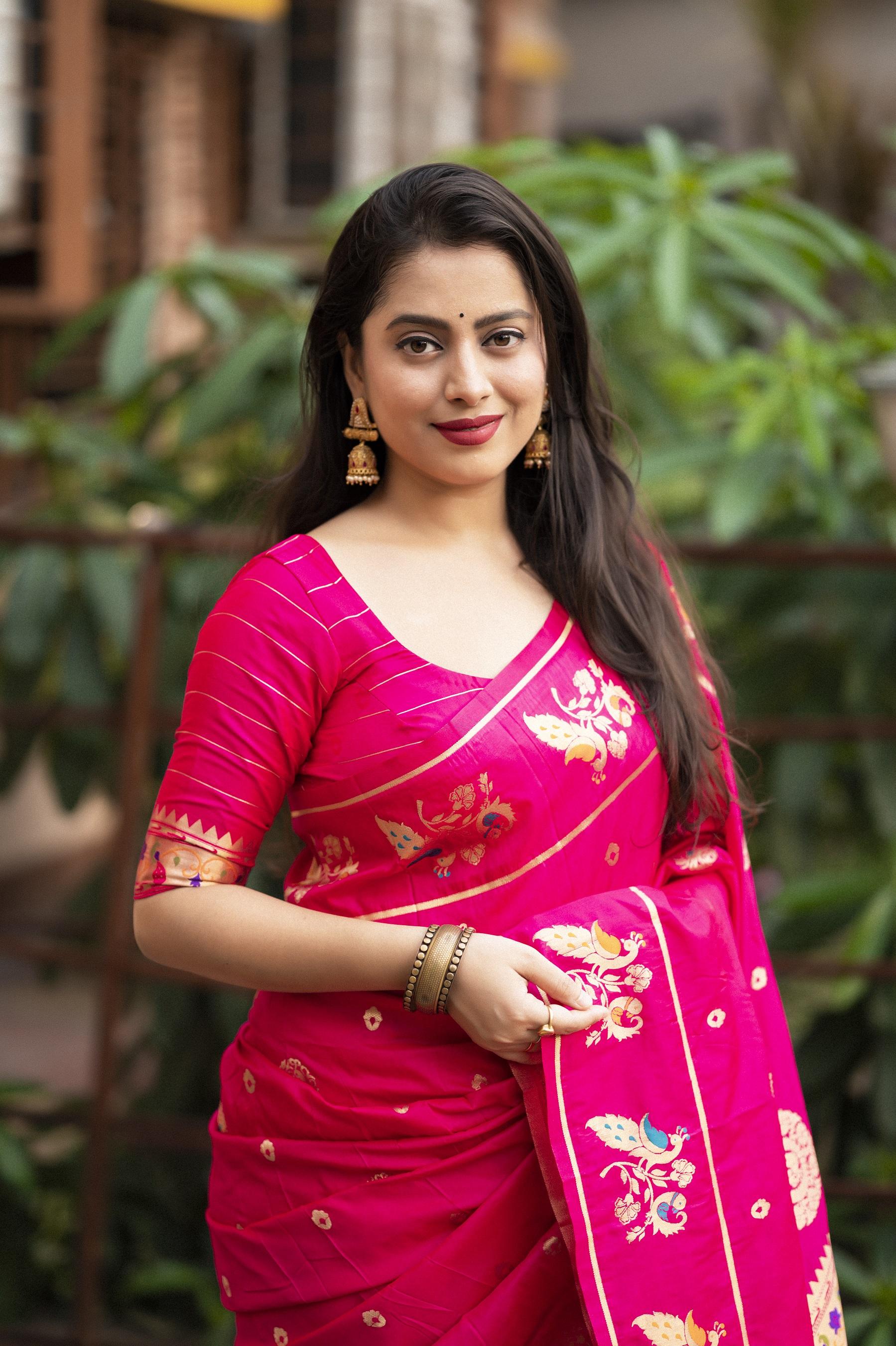 Rani Pure Silk Woven Design Saree with Unstitched Blouse - Hiral Fashion | Swadesiicart
