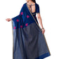 Mimosa Women's Navy Blue Banarasi Chiffon Saree | Swadesiicart