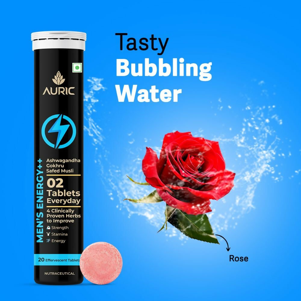 Auric Men's Energy++ Effervescent Tablets - Swadesiicart