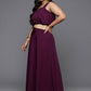 Ahalyaa Women's Traditional Wear Co-ords - Burgundy - Swadesiicart