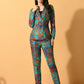 Myshka Women's Multi Printed Coat With Trousers - Swadesiicart