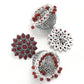 Mominos Fashion Johar Kamal Kundan Work Jhumka With Maroon Beads - Swadesiicart