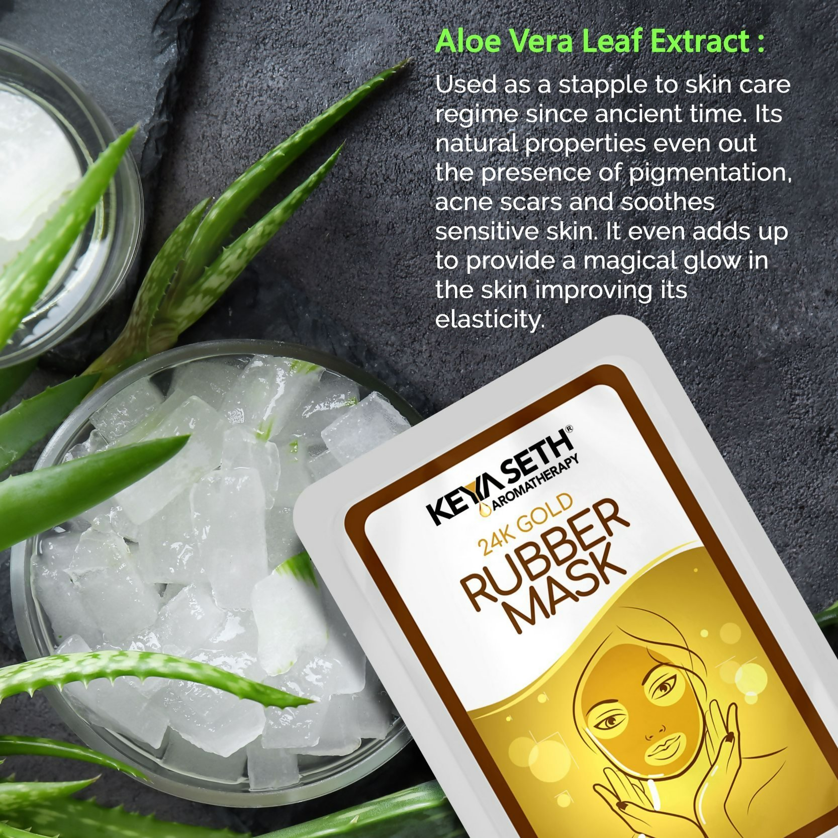 Keya Seth Aromatherapy 24k Gold Rubber Facial Mask - Swadesiicart