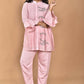 Morchari Women Hand Embroidery Co-Ords-Pink - Swadesiicart