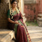Shree Shyam Fashion Maroon Soft Silk Saree