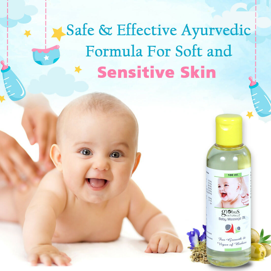 Globus Naturals Baby Massage Oil | Swadesiicart
