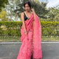 Vamsee Pink Organza Saree - Swadesiicart