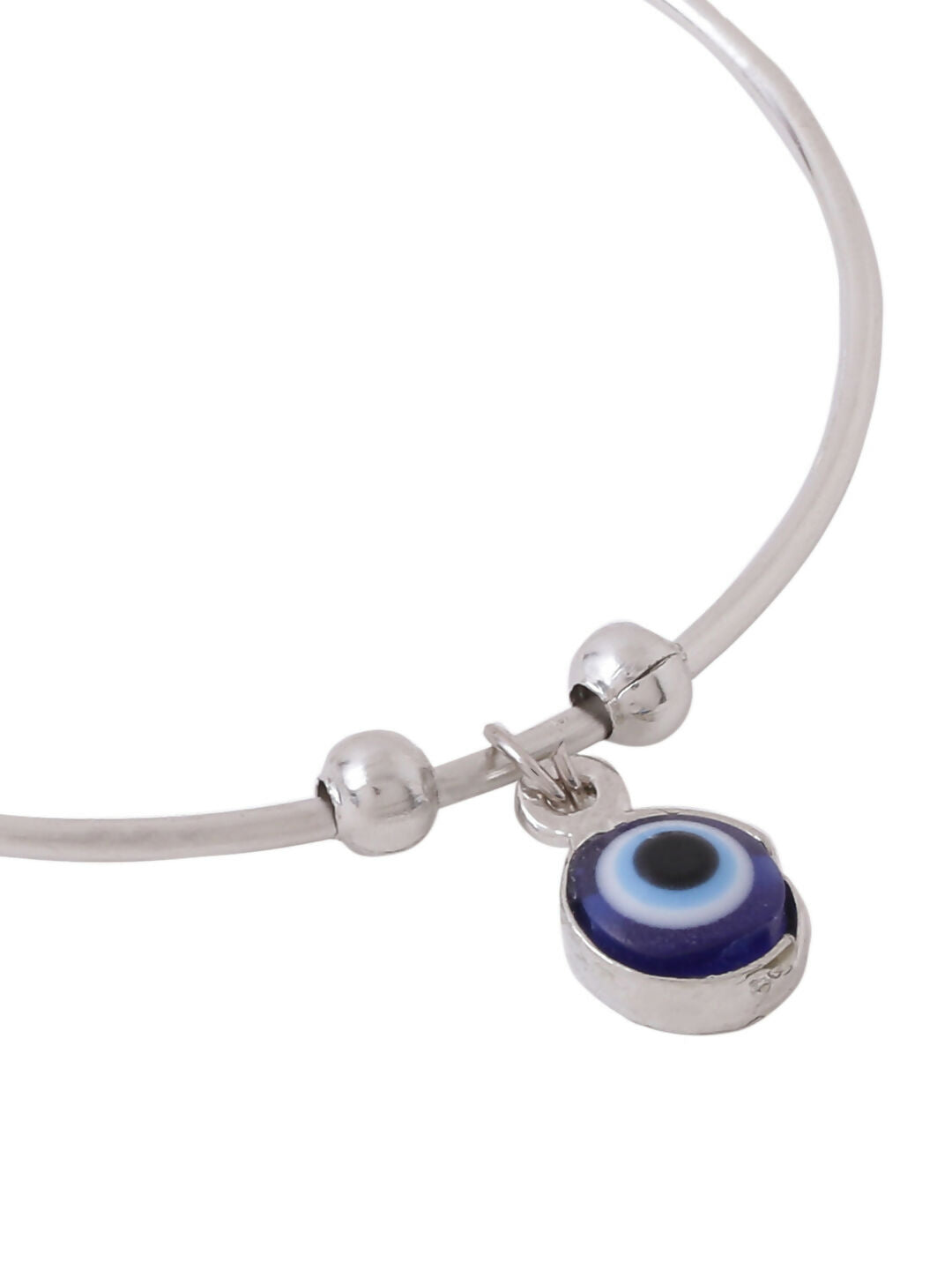 NVR Women Silver-Plated Evil Eye Rakhi With Roli Chawal - Swadesiicart