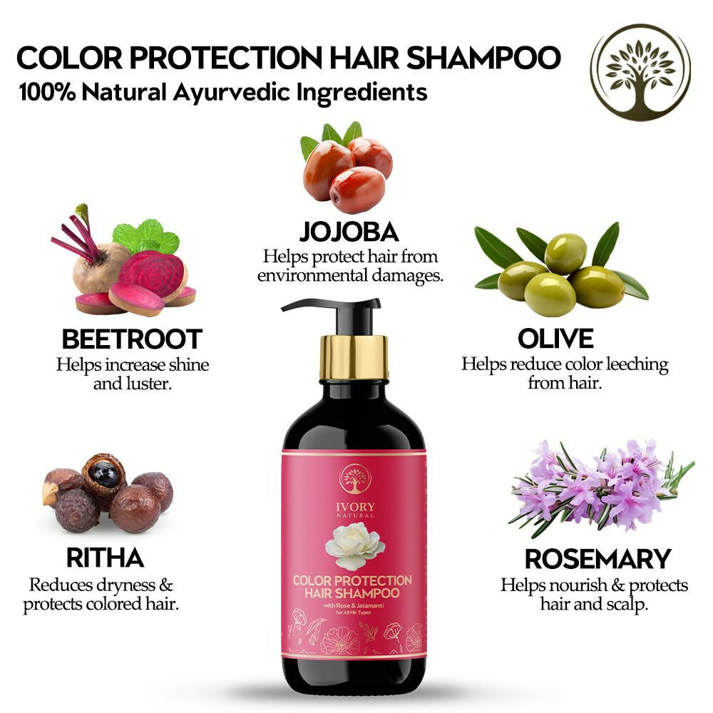 Ivory Natural Color Protection Hair Shampoo - Natural Solution For Coloured Hair | Swadesiicart