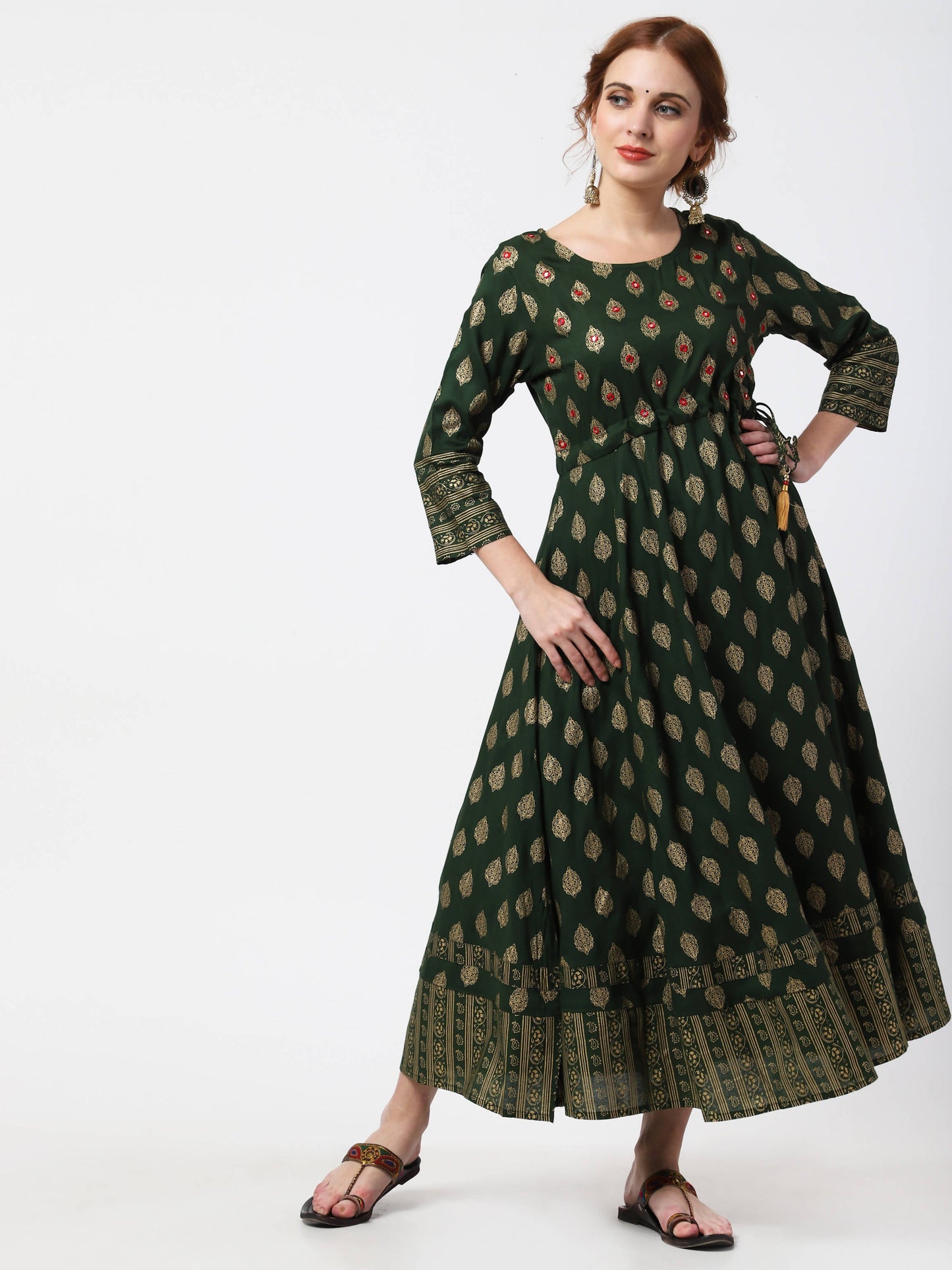 Cheera Anarkali Flair Kurti - Swadesiicart