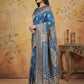 Shree Shyam Fashion Sky Blue Silk Blend Saree