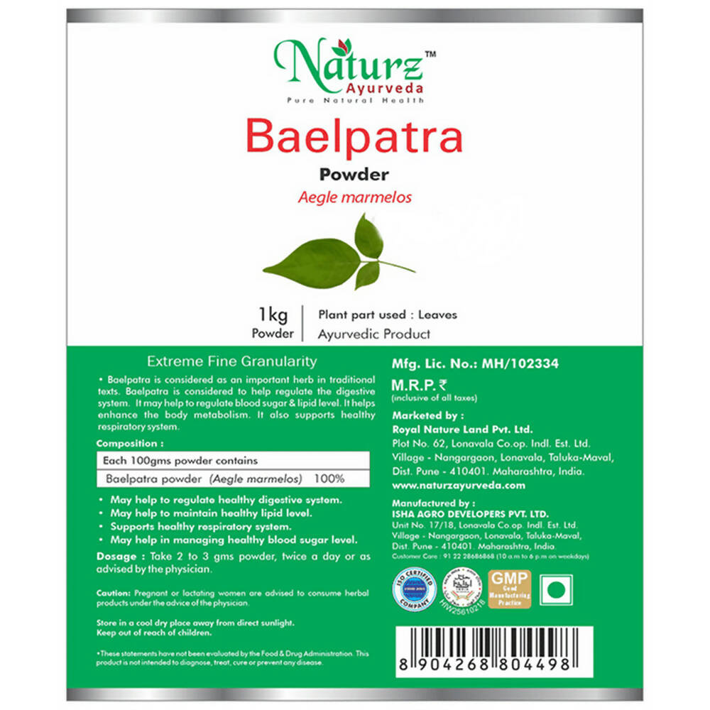 Naturz Ayurveda Baelpatra Powder | Swadesiicart