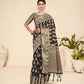 Black Viscose Weaving Designer Saree - Vandini