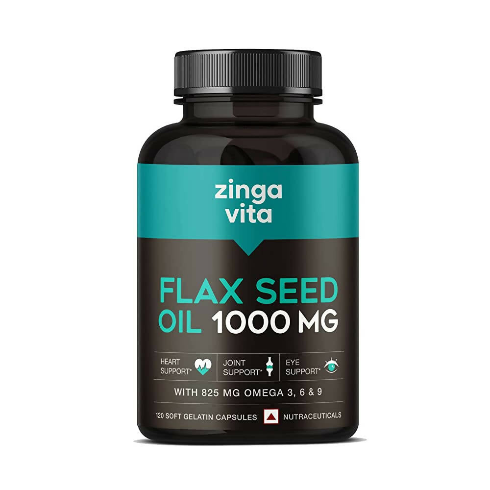 Zingavita Flaxseed Oil 1000 mg Softgel Capsules | Swadesiicart
