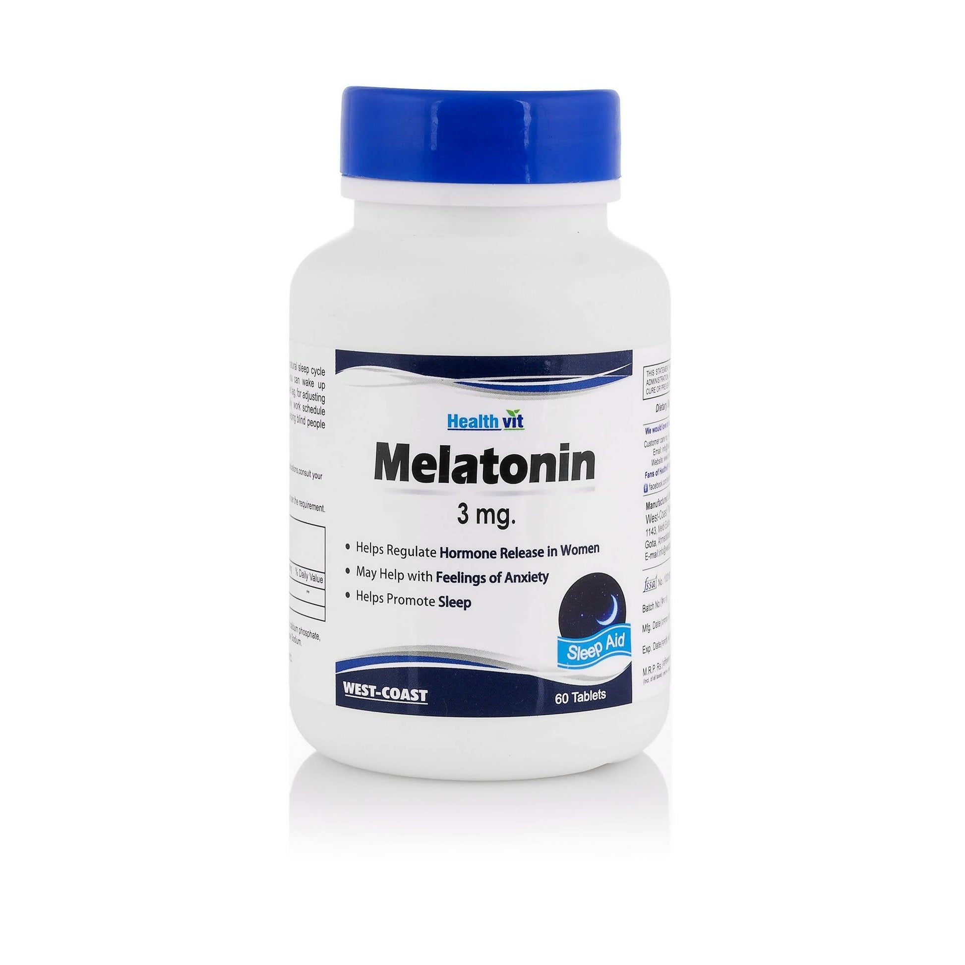 Healthvit Melatonin 3mg Tablets for Sleep | Swadesiicart