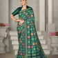 Green Rangkat Tussar Silk Woven Design Saree with Unstitched Blouse - Mohmanthan Eshani | Swadesiicart
