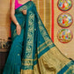 Exclusive Collection Beautiful Green Pure Cotton Woven Handloom Saree With Running Blouse Piece - Swadesiicart