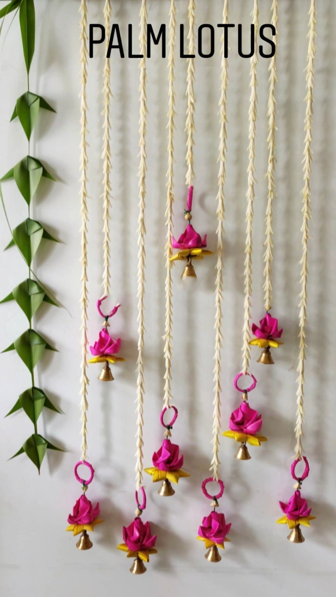 Shuddh Natural Hand Made Palm Leaf Lotus Hanging | Swadesiicart